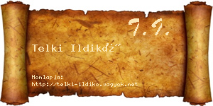 Telki Ildikó névjegykártya